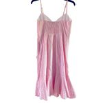 J.Crew  Soft Pink White Seersucker Ruffle Dress Size 8 Preppy Coastal Photo 4