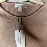 Calvin Klein  Jeans Blush Ribbed Knit Long Sleeve Crew Neck NWT Med Photo 1