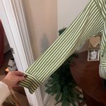 Pilcro Anthropologie Wharfside Striped Hooded Sweatshirt Olive Preppy Nautical Photo 7