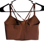 Offline by Aerie Real Me Strappy Sports Bra Crop Top Brown Size S Photo 0