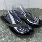 UGG  Kayla Gray Flip Flop Leather Thong Sandals Women’s Size 10 Photo 0