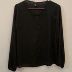 Forever 21  Black Long Sleeve Blouse Photo 0
