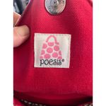 Poesis Tapestry‎ Handbag Top Handle Purse Diamond Pattern Small Black Photo 3