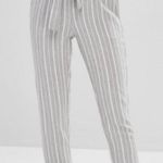 Zaful Grey And White Striped Pants  Photo 0