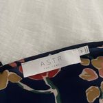 ASTR The Label Navy Floral Cold Shoulder Romper Photo 4