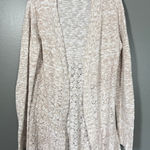 Belldini Women's Pink & White Marled Cozycore Romantic Cardigan Photo 0