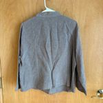 Nomadic Traders Linen Blend Blazer Womens XL Brown Single Button Collarless Gray Photo 1
