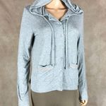 Jessica Simpson Hooded Button Front Long Sleeve Top MEDIUM Photo 0