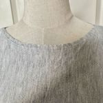 H & M grey boat neck high low long sleeve top Photo 3