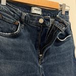 AGOLDE  Willow Mid Rise Slim Crop Jeans Straight Leg Raw Hem Size 25 Minimal Chic Photo 4