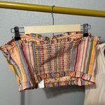 Anthropologie PILCRO Rainbow Smocked crop top Photo 3