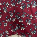 Nanette Lepore Nanette Lenore Wine Red Floral Trumpet Three Quarter Ruffle Sleeve Dress Size 10 Photo 15