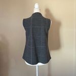 Theory Sleeveless Volume Top in Checked Eco Knit Plaid S Mock Neck Quiet Luxury Photo 4