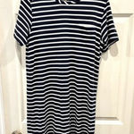 Lilla P Blue and‎ White Striped T Shirt Dress size Small Photo 0