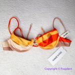 New! Set! Zulu & Zephyr Free People Tie Curve Brief Bikini, size 4 Red Photo 3