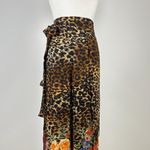 Johnny Was NWOT  Cheetah & Floral-Print Wrap Pants Pull On Size L Wide-Leg Photo 3