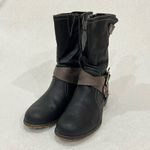 Maurice's Rachel Black Strappy Faux Leather Boot Size 7 Photo 3