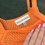 Orange Knit Crop Top and Skirt Set Size M Photo 2