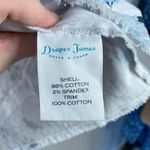 Draper James  Printed Denim Popover Top Floral Size 12 Short Sleeve Preppy Photo 4