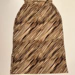 So Good USA strapless white and brown midi dress with tie belt size medium Photo 6