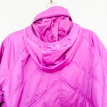 Nike Womens Jacket Size L Pink Hooded Bomber Zip Up Sporty Streetwear Athletic Photo 7