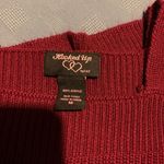 Hooked Up Red Black Sweater Size M Photo 5