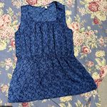 Banana Republic XS blue argyle floral print Photo 0