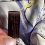 The Limited Sleeveless Ruffled Blouse White with Yellow, Purple & Black Squiggly Photo 11