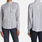 Frame  Safari Striped Long Sleeve Button Down Shirt   Photo 1