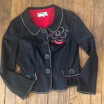 Vintage 90s Marc Oliver by Miri Couture Bespoke Boutique jacket cotton size 8 Red Photo 0