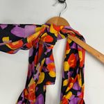 Y2K Abstract Floral Halter Top Sz Medium 100% Silk Photo 7