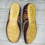 Bettsy brown woven flat moccasin style shoes size 38 / 8.5 fall flats shoes Photo 6