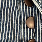 One Teaspoon  25 Blue Striped Distressed Outlaws Low Waist Button Fly Denim Short Photo 9
