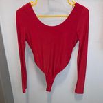 Long Sleeve High Cut Red Bodysuit US M Size M Photo 1