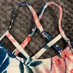 Women's Tankini Floral Tropical Two Piece Swimsuit Ruffle Top Size XL NWT #0209 Green Photo 3