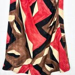 Ralph Lauren Lauren  Abstract Geometric V-Neck Dress Size XL Jersey Stretch Photo 7
