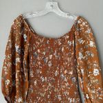 Princess Polly  sz 6 Rust Orange Floral boho fitted midi‎ Dress NWOT Photo 6