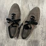 Born grey brown suede black velvet lace up shoes w/ rubber sole VGUC Photo 4