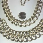 Lisner Light Gold Tone Chunky Retro 50s 60s Necklace Bracelet Earrings Set Photo 5