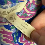 Matilda Jane  Blue Paisley V-Neck Tunic Size Medium Flowy, Short Sleeve C31 Photo 3