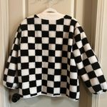 Miou Muse Black and White Checkered Jacket Photo 3
