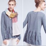 Anthropologie Deletta Thea Peplum Top Blue Size M Photo 1