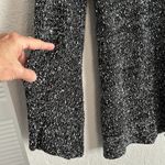 Nic+Zoe Grey Marled Linen V Neck Sweater Oversized Large Preppy Minimalist Photo 2