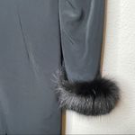 Vintage Bicci Florine Wachter Dress Black‎ Fur Cuffs Black Size 8 Photo 4