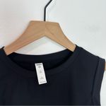 Halara Ribbed Flow Pet Hair Resistant Crew Neck Sleeveless Cropped Yoga Tank Top Photo 4