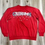 Grandma Vintage Patchwork Red Crewneck Sweatshirt Women’s Medium Photo 0