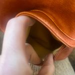 FINAL PRICE Orange Faux Leather Sling Bag Photo 5