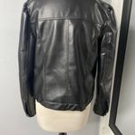 AQUA NWOT FAUX LEATHER PUFF SLEEVE JACKET BLOOMINGDALE EXCLUSIVE SZ LARGE Photo 9