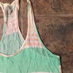 Billie Small Pastel Striped Racerback Tanktop Green Photo 3