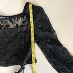 Nasty Gal lace black longsleeve crop top Photo 11